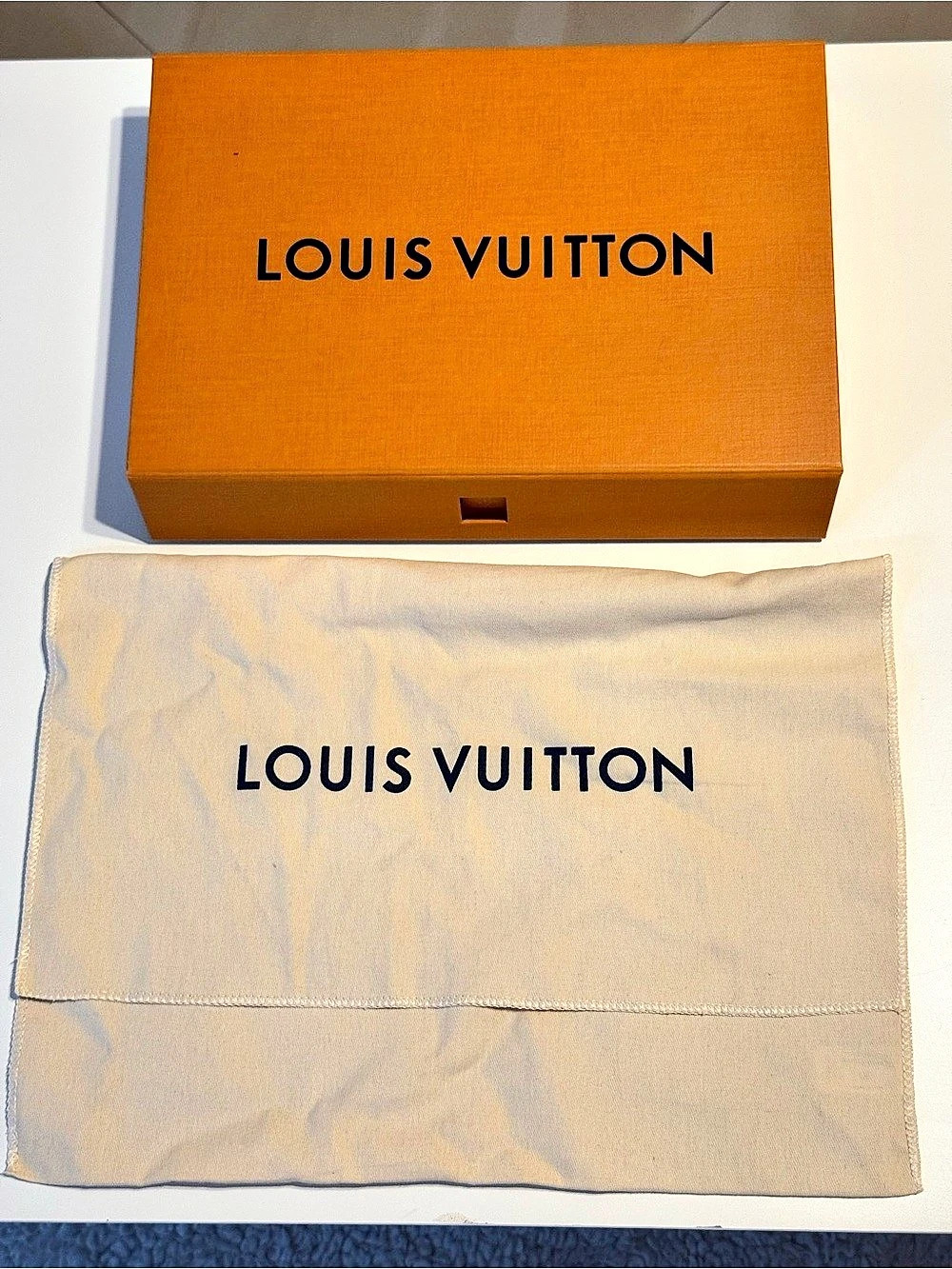 Louis Vuitton Presentation Box & Dust Bag in Orange